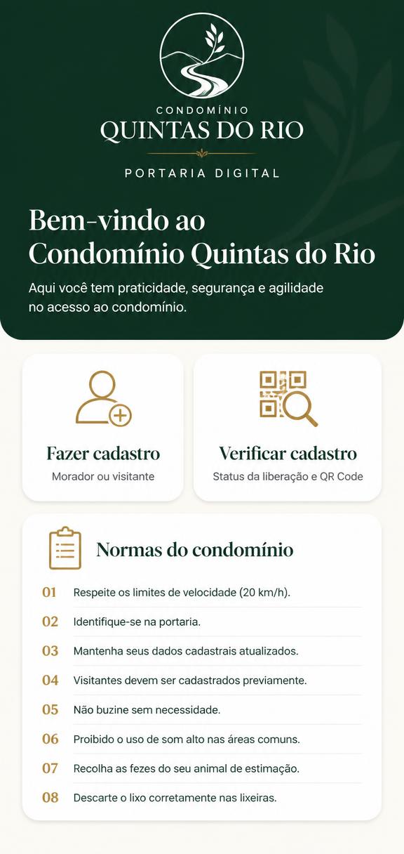 Tela 1 do aplicativo Quintas do Rio